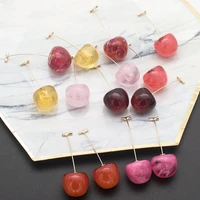 japanese cute creative fruit cherry shaped earrings cherry earrings ins accessories earings fashion jewelry 2020 aretes de mujer