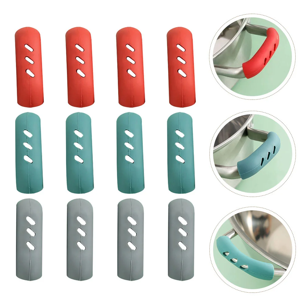 

Handle Pot Grip Cover Silicone Sleeve Holder Pan Covers Ear Skillet Hot Skillets Heat Grips Cast Iron Insulated Pans Proof Scald