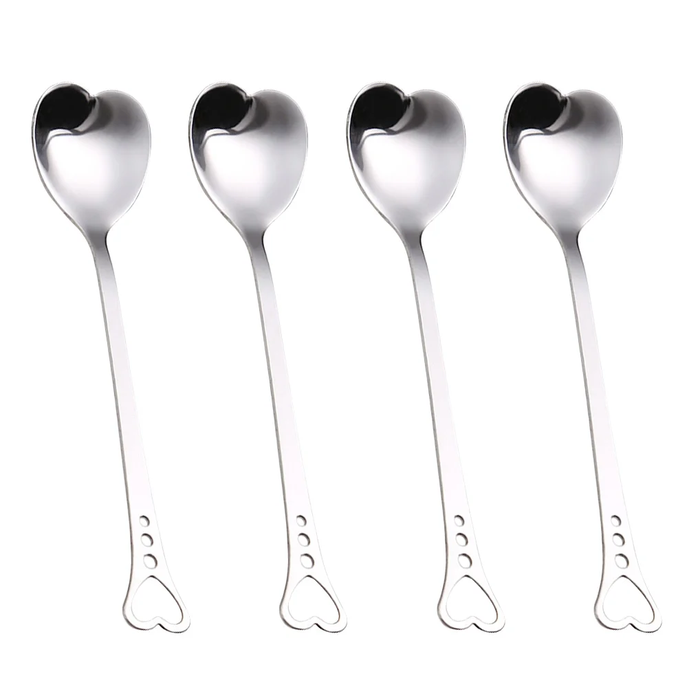 

Spoons Spoon Heart Coffee Dessert Soup Metal Steel Stainless Stirring Cake Ice Cream Sugar Shape Teaset Teaspoons Teaspoon