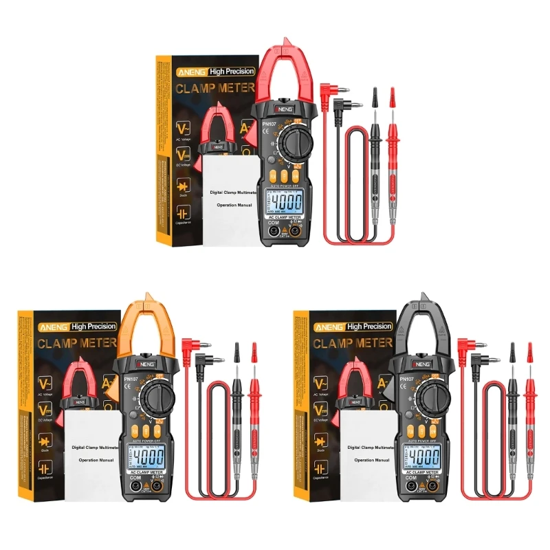 

Digital Clamp Multimeter Handy & Safe Non contact ACCurrent Measurement with Back light Perfectfor Electricians Gift 40JA