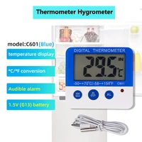 LCD Home Electronic Digital Temperature Humidity Meter Hygrometer Kitchen Food BBQ Thermometer For Freezer Refrigerator Fridge