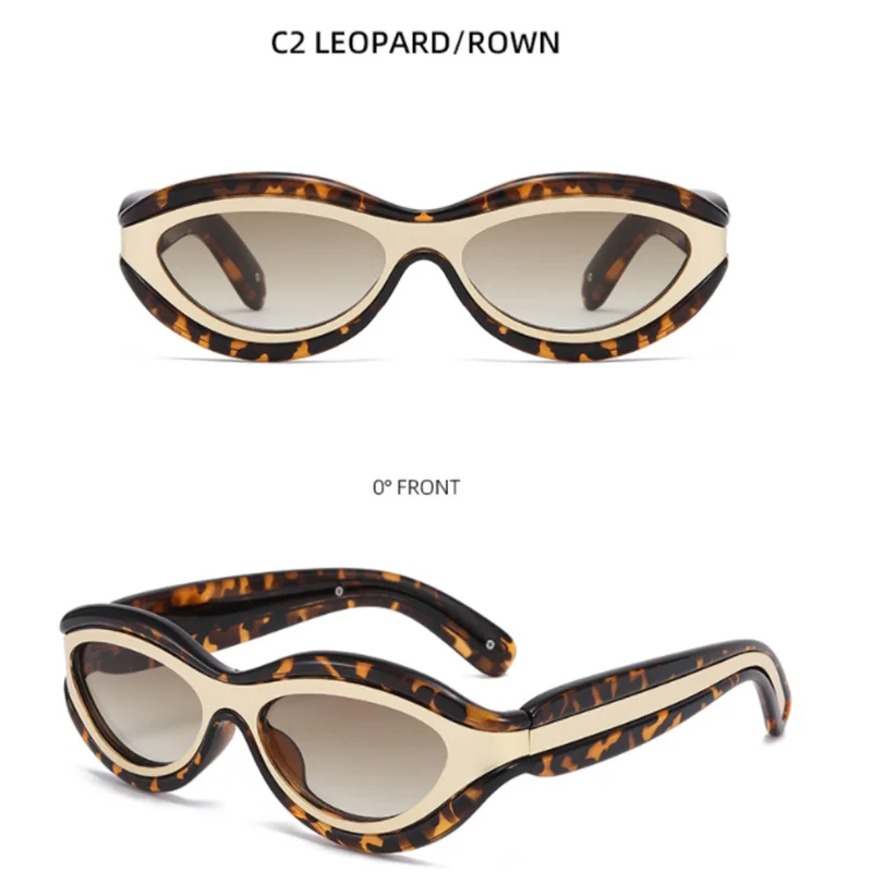 Светло-зеленые солнцезащитные очки в оправе кошачий глаз Женские овальные