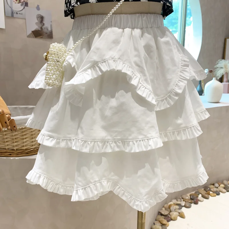 

Niche Design New Women's Clothing 2022 Summer Autumn Personalized Sweet Design High Waist Thin A-line Puffy Short Skirt