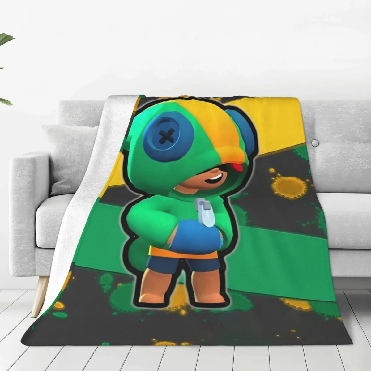 Флисовые пледы с бесплатными чипами Braws-Star модное игровое одеяло для постельного