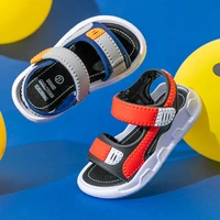 2022 childrens summer boys leather sandals baby shoes kids flat child beach shoes sports soft non slip casual toddler sandals