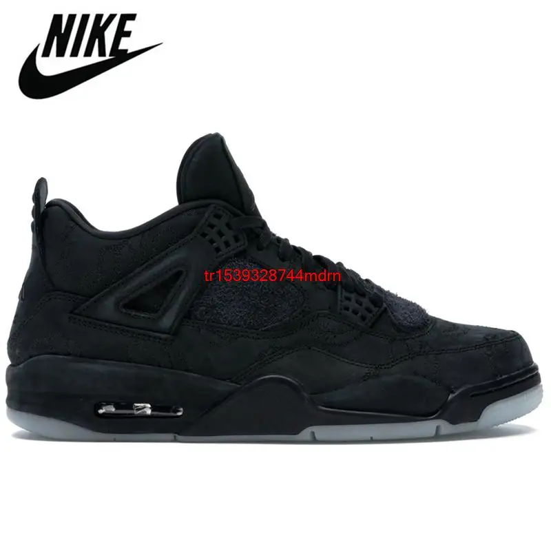 Аутентичные Ретро Nike Air Jordan 4 Sail Noir Black Guava Ice Kaws черные  мужские баскетбольные туфли спортивные кроссовки для тренировок - купить по  выгодной цене | AliExpress