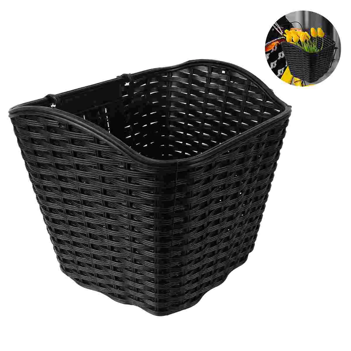 

Basket Wicker Front Handlebar Removable Bike Storage Basket