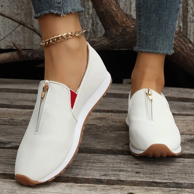 Women Slip On Loafers Solid Flats Walking Shoes Famela 43