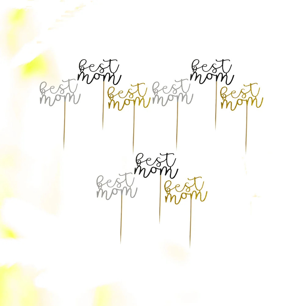 

9pcs DIY Mommy Party Supplies Fruit Insert Cupcake Picks for Cake Decor