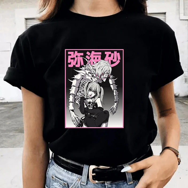

2023 Death Note Misa Women T-shirt Pure Cartoon Summer Short Sleeved Tshirt Female Fashion Woman Blouses 2022 Y2k Clothes Tops