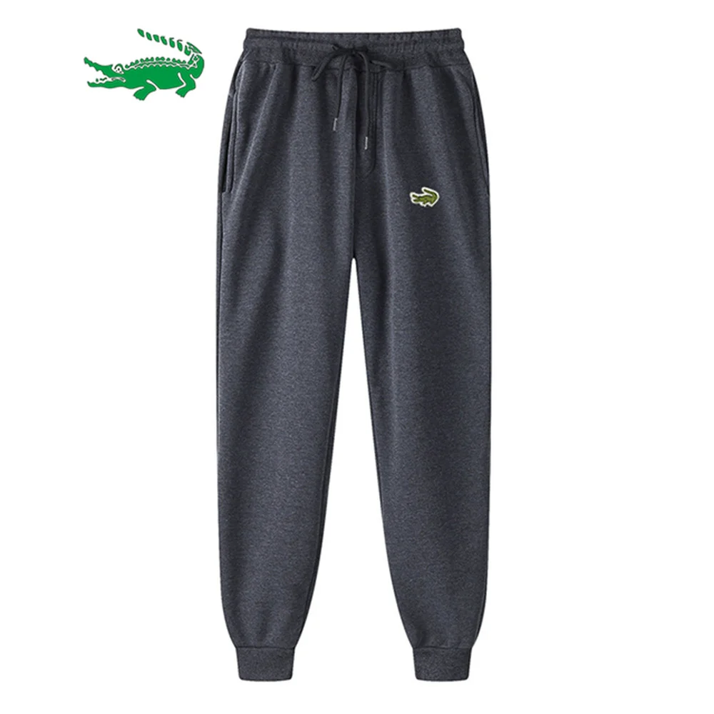 2023 Autumn Winter Men Joggers Pants Brand Printed Male Trousers Casual Sweatpants Jogger Solid Fitness Workout Plus Fleece Warm