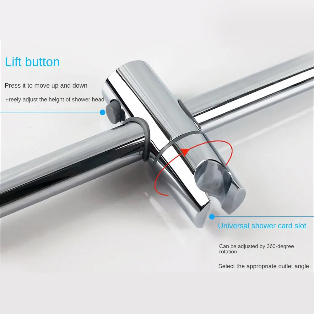 

General Lifting Button Shower Bracket Fixture Electroplated Appearance Shower Nozzle Bracket Not Easily Detached Inline