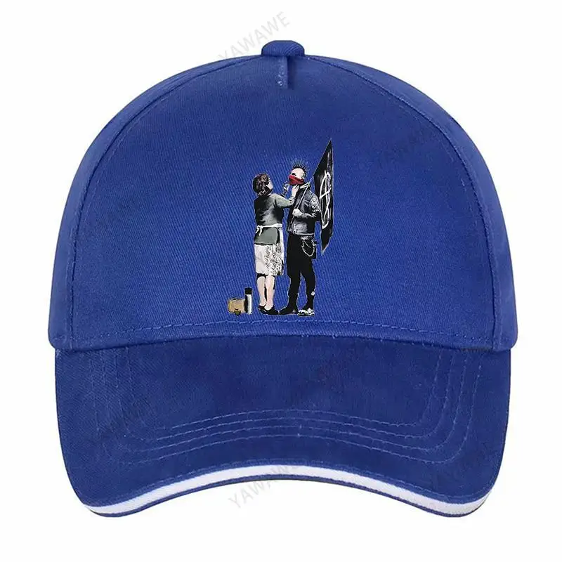 

Baseball Caps hat black men Baseball Caps Banksy Graffiti Unisex Teens Cotton Snapback Caps Snapback Hats Boyfriend Cap
