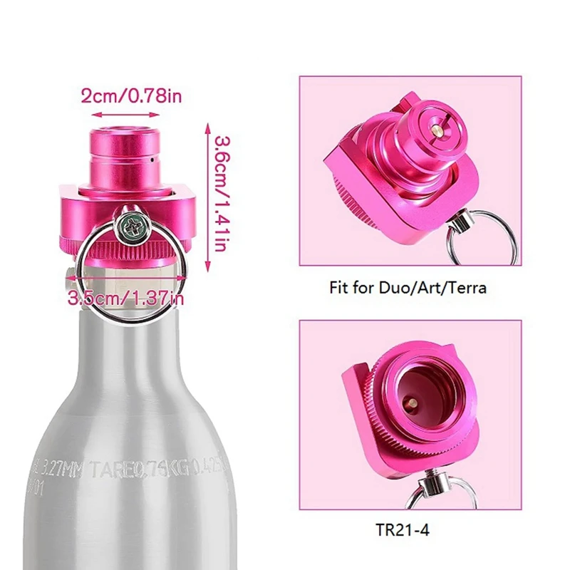 CO2 Quick Adapter Compatible With Water Carbonator Duo/Art/Terra For 425G Co2 Cylinder 60L Thread TR21-4