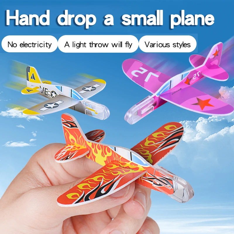 

10Pcs DIY Hand Throw Flying Glider Planes Foam Airplane Outdoor Game Toys for Kids Birthday Party Favors Gift Bag Pinata Fillers