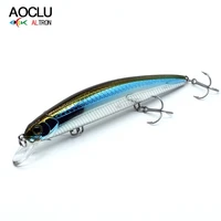 aoclu jerkbait wobblers 6 colors 11 5cm 16 5g hard bait minnow fishing lures with magnet for long distance casting vmc hooks