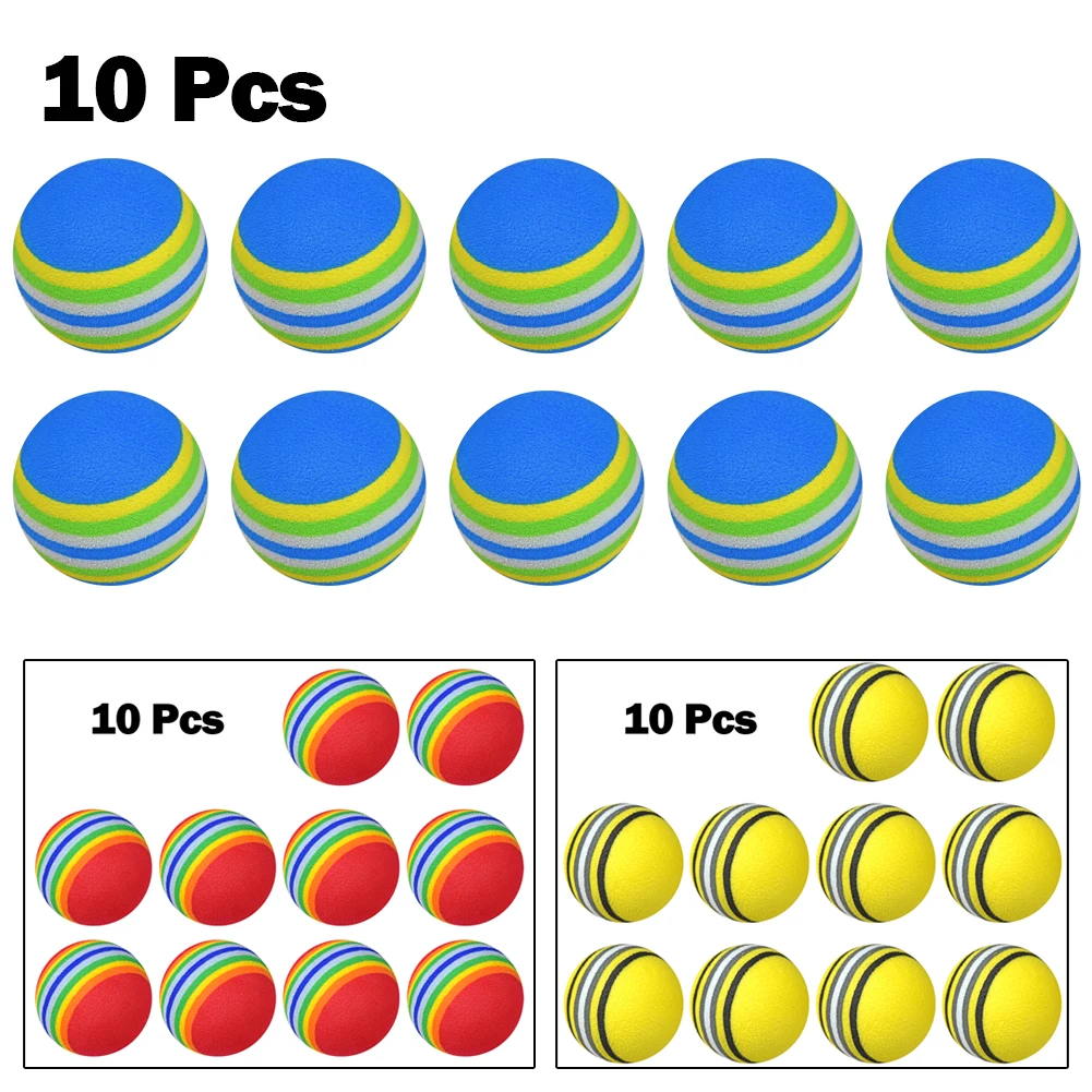 S Golf Swing Training Foam Balls Indoor Practice Rainbow Sponge Balls Golf Swing Training Aid