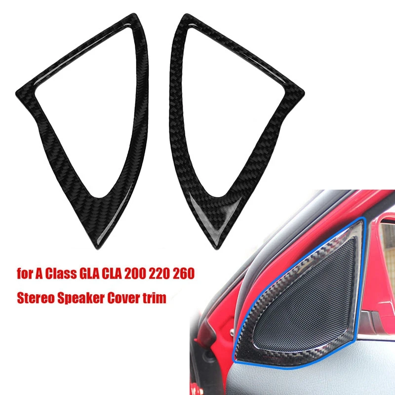 

2Pcs/Set Auto Interior ABS Carbon Fiber Car Door Speaker Frame for Mercedes Benz a Class GLA CLA 200 220 260 Car Styling
