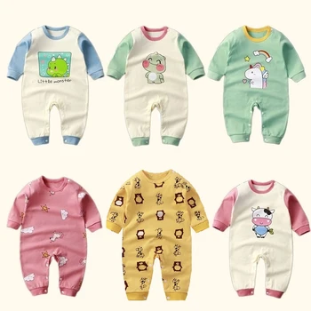Newborn Baby Romper Girls Boys Cute Cartoon Animal stripe Clothes for Kids 0-24 months Autumn Rompers Jumpsuit Outfits Costumes 1