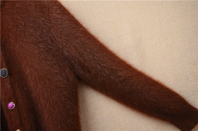 Женская осенне-зимняя одежда волосатая ангорская кроличья шерсть вязаные