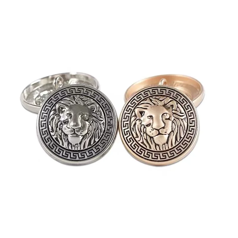 

20pcs new lion metal button stripe grid coat trench coat button