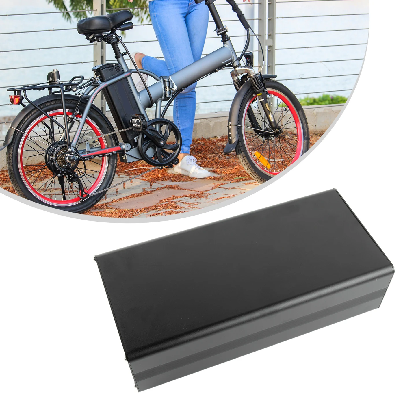 

Ebike Shelf Battery Box With 2 XKey 1865/21700 Aluminum Alloy Black Holder Case 2023 New EBike Replacement Parts