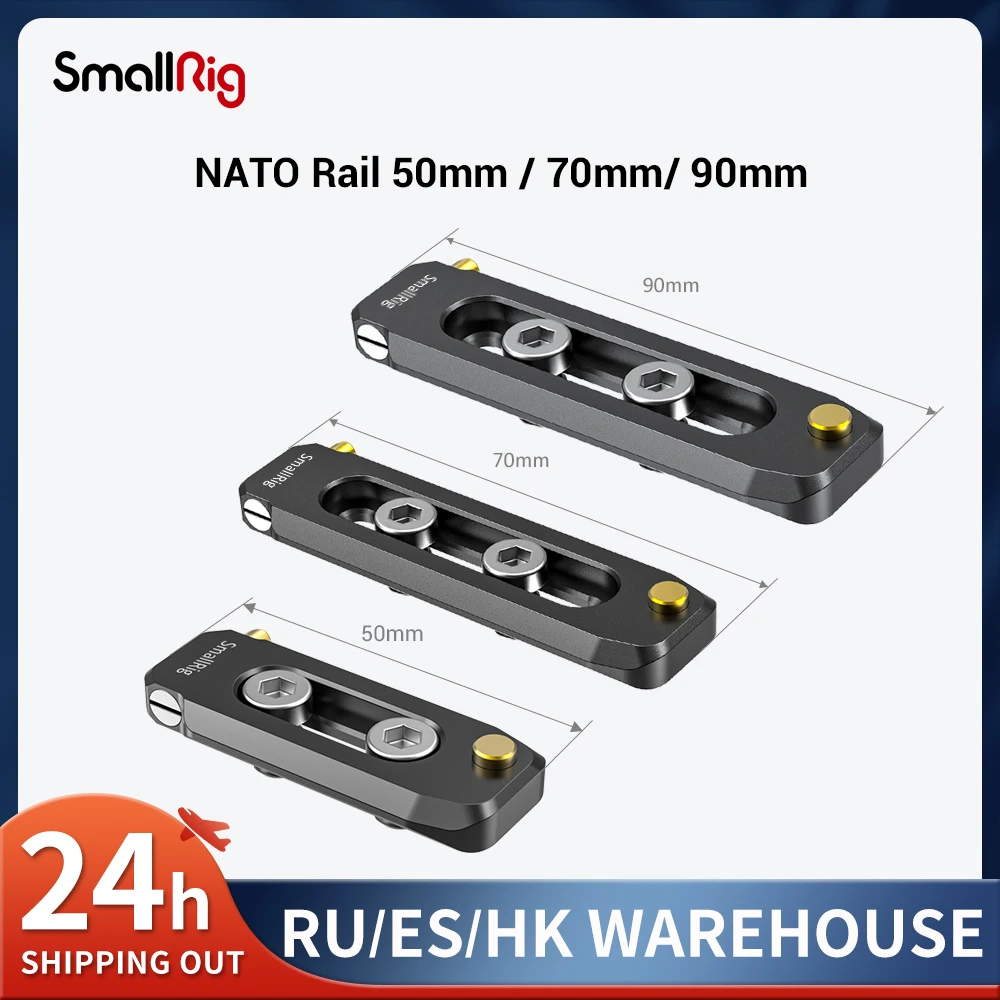 

SmallRig Quick Release Nato Rail Camera Rig Low-profile NATO Rail 50mm / 70mm / 90mm For Video Shooting Options Nato Handle