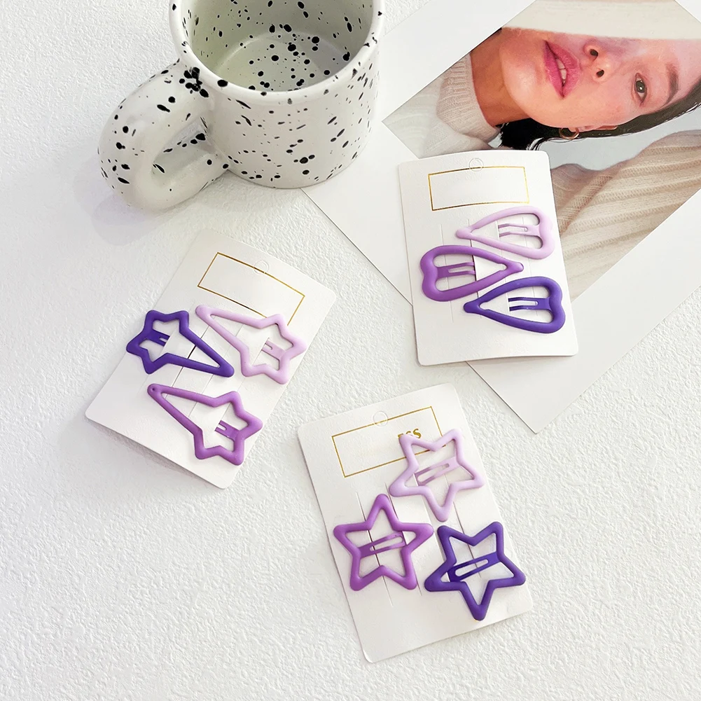 

3 шт. матовые простые заколки для волос для девочек Звезда Пентаграмма заколки для волос для детей заколки для волос