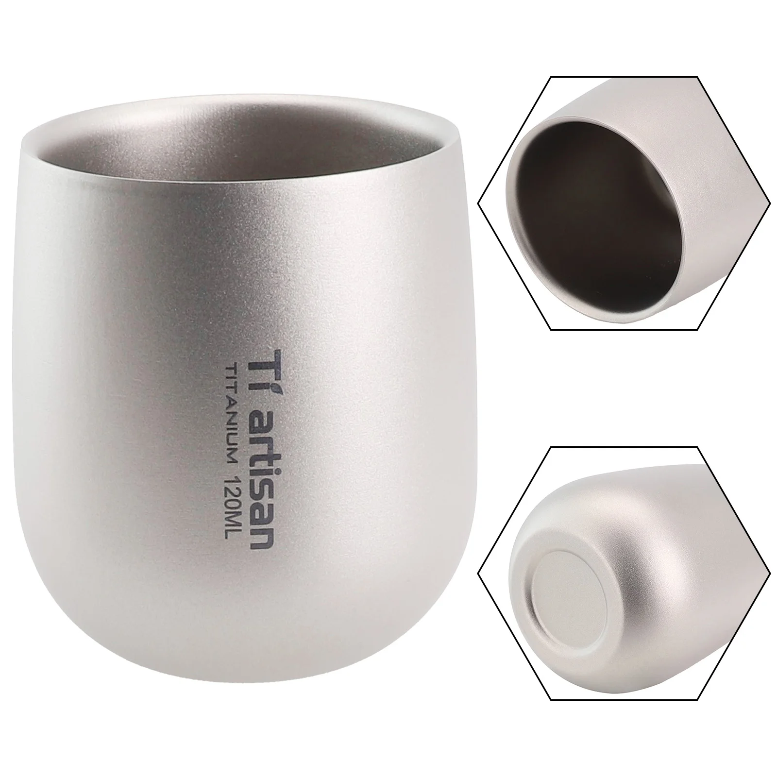 Необходимая кружка для кемпинга 120 мл из титана с двойными стенками подходит всех