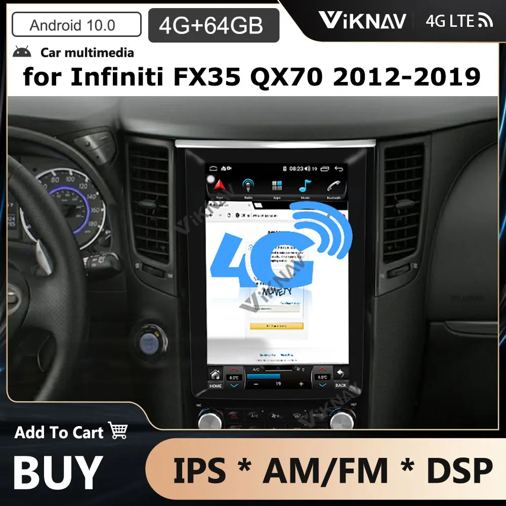 

Автомобильный GPS-навигатор 2DIN для Infiniti FX35 QX70 2012-2019, автомобильное радио, DVD, мультимедийный плеер, GPS, головное устройство, стереомагнитофон