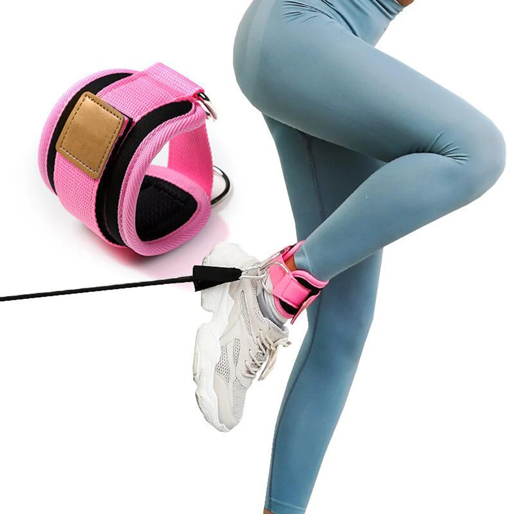

Nylon Cable Ankle Straps Leg Exercises D-Ring Ankle Cuffs for Gym Workouts Glutes Legs Strength Workouts Pulley