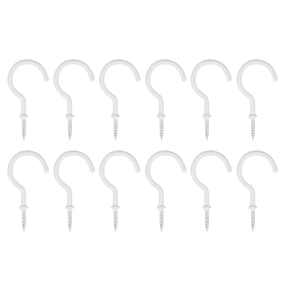 

Hooks Hook Wall Coat Screw Eye Mounted Cup Hanging Heavy Duty Bolt Screws Hanger Decorative Door Rack Bath Towel Clothes
