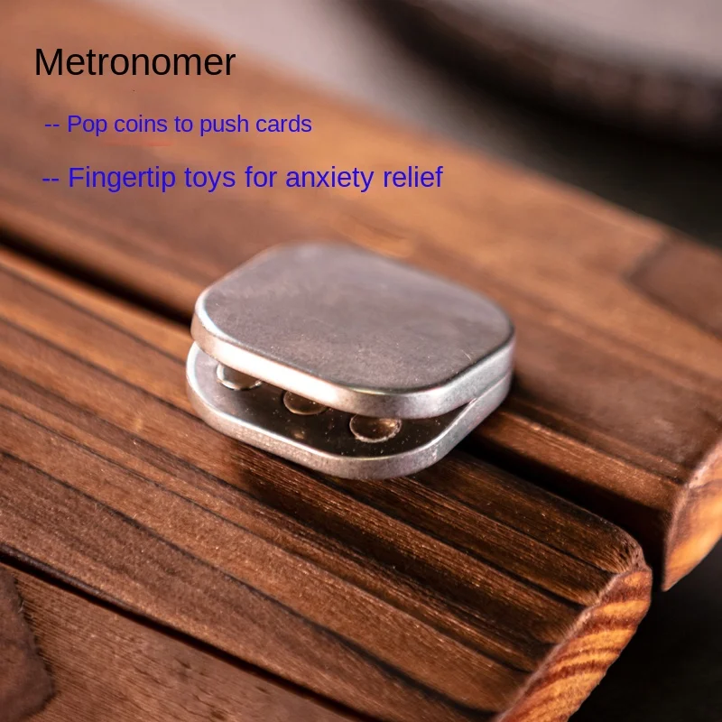 

Metronome Seesaw Pop Coin Push EDC Fingertip Toy Decompression Artifact Magnetic Suction Gyro Sound Coin