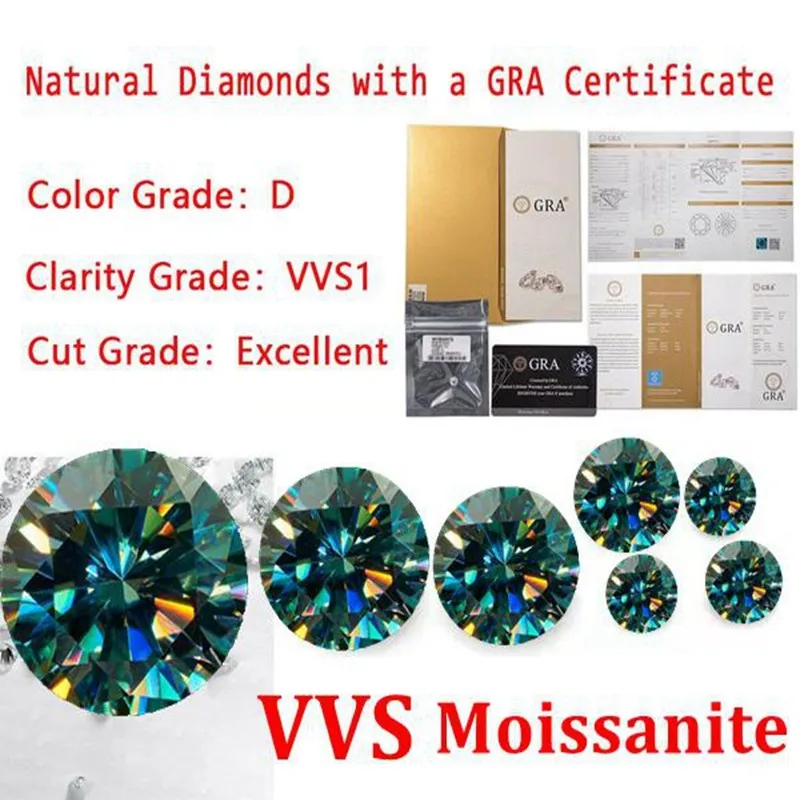 

VVS1 Round Hand Cutting Moissanite Loose Stone In Stock Lab Gem DIY Jewelry Making