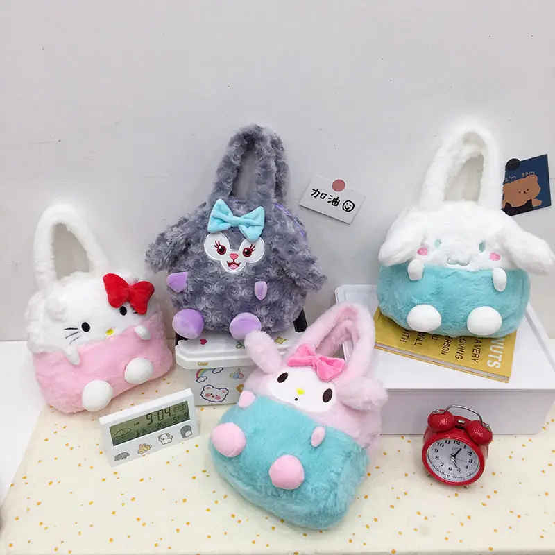 

Плюшевая сумка Hello Kitty, милый рюкзак в стиле Babycinnamoroll, сумка Melody Hello Kitty
