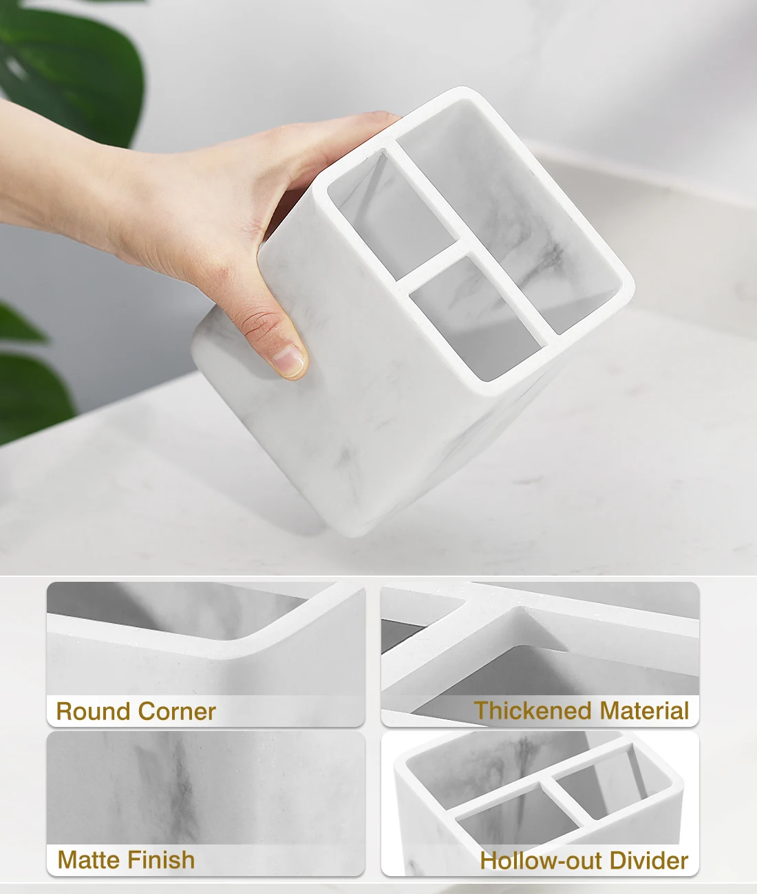 Подставки для зубных щеток Luxspire 3-слотовая зубная паста держатель ванной комнаты