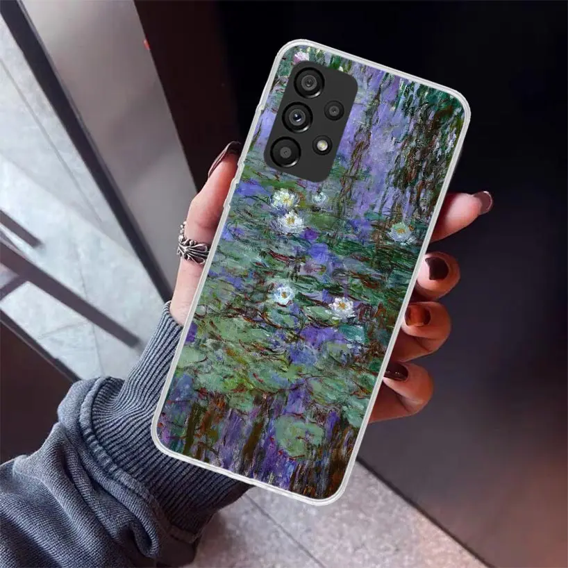 Чехол для телефона Claude Monet Garden Lotus Bridge для Samsung Galaxy A12 A52S A42 A32 A22 A51 A50 Note 20 Ultra 10 S10 Plus A71 A70 A3 (art.: 3920d88e67ca3) - 3920d88e67ca3