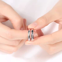 s925 sterling silver couple ring female pair of niche design ring luxury jewelry wedding rings