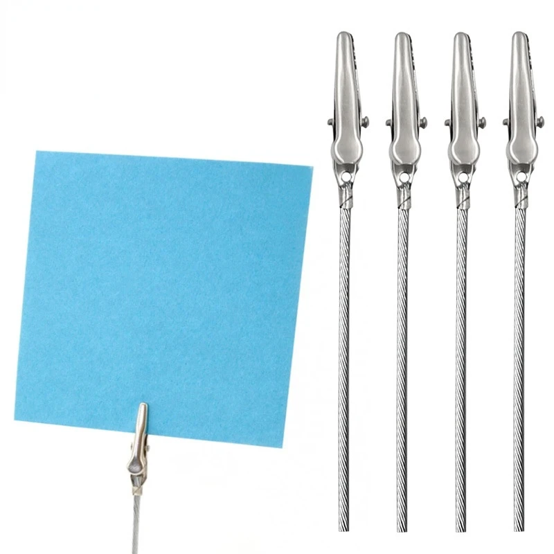 

Single head alligator clip note clip wholesale metal wire rope alligator mouth note clip stainless steel ribbon alligator clip