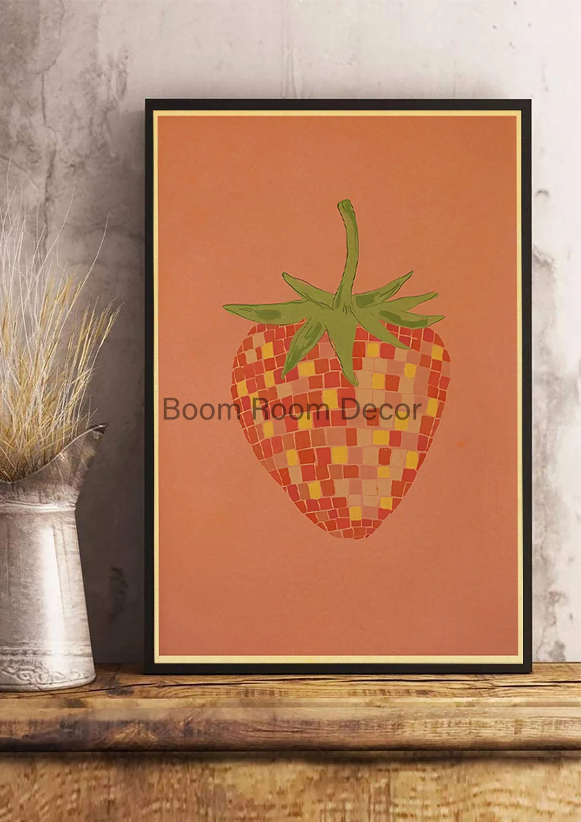 Новые Ретро абстрактные фрукты диско фотообои эстетические холсты для гостиной