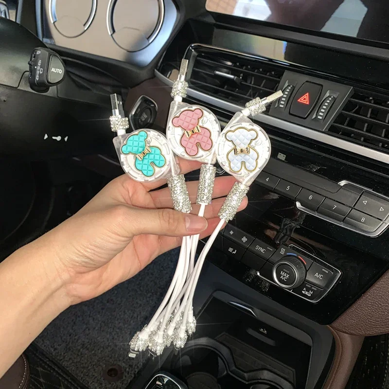 1 в 3 автомобильное зарядное устройство для Android и IPhone