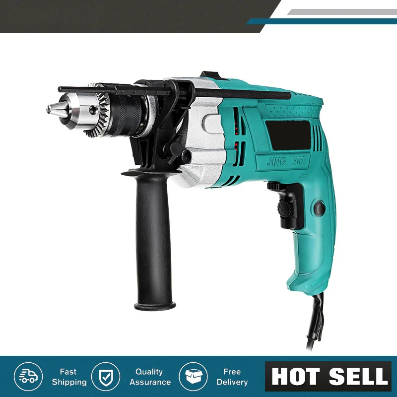 

1980W 220V 3800RPM Electric Impact Drill Handheld Flat Drill Rotary Hammer Multifunction with Scale Wrench Handle Bar