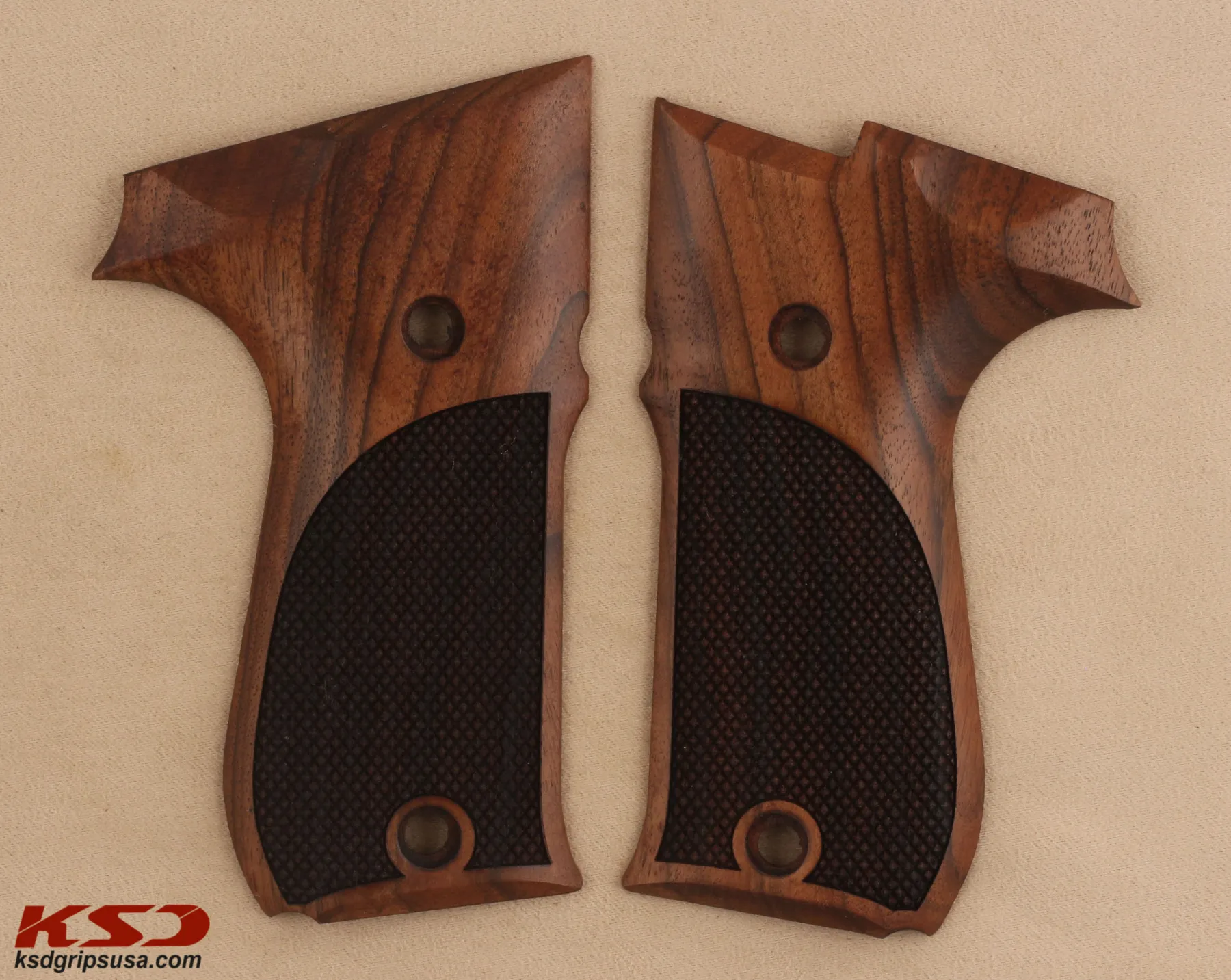 

Ksd Walther P88 Compact Model Compatible Walnut Grip for Replacement, with Diamond Checkered Pattern