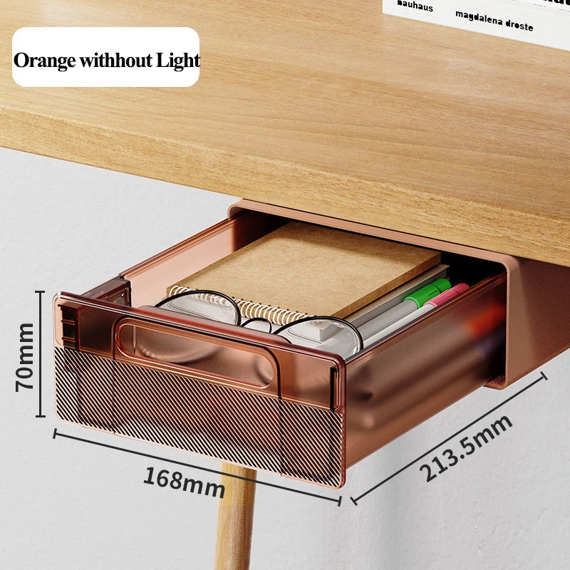 

Органайзер Eary под ящиком стола без удара, прочный липкий ящик для хранения под столом, скрытый ящик для хранения с индукционным ночником для хранения продуктов