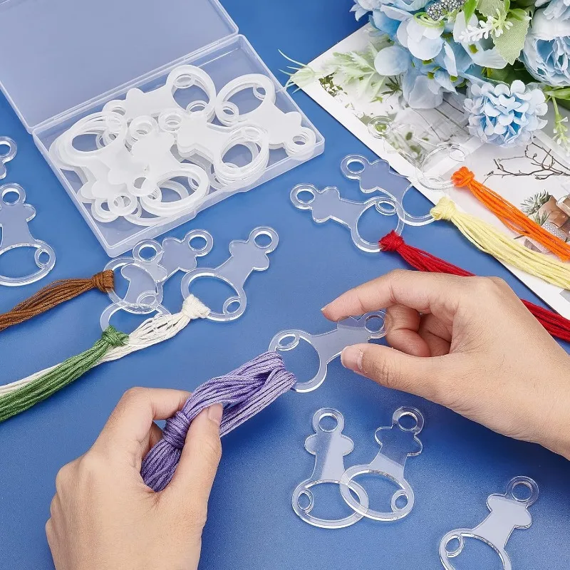 Прозрачная акриловая нить шпульки фотообои в форме ключа вышивка крестом