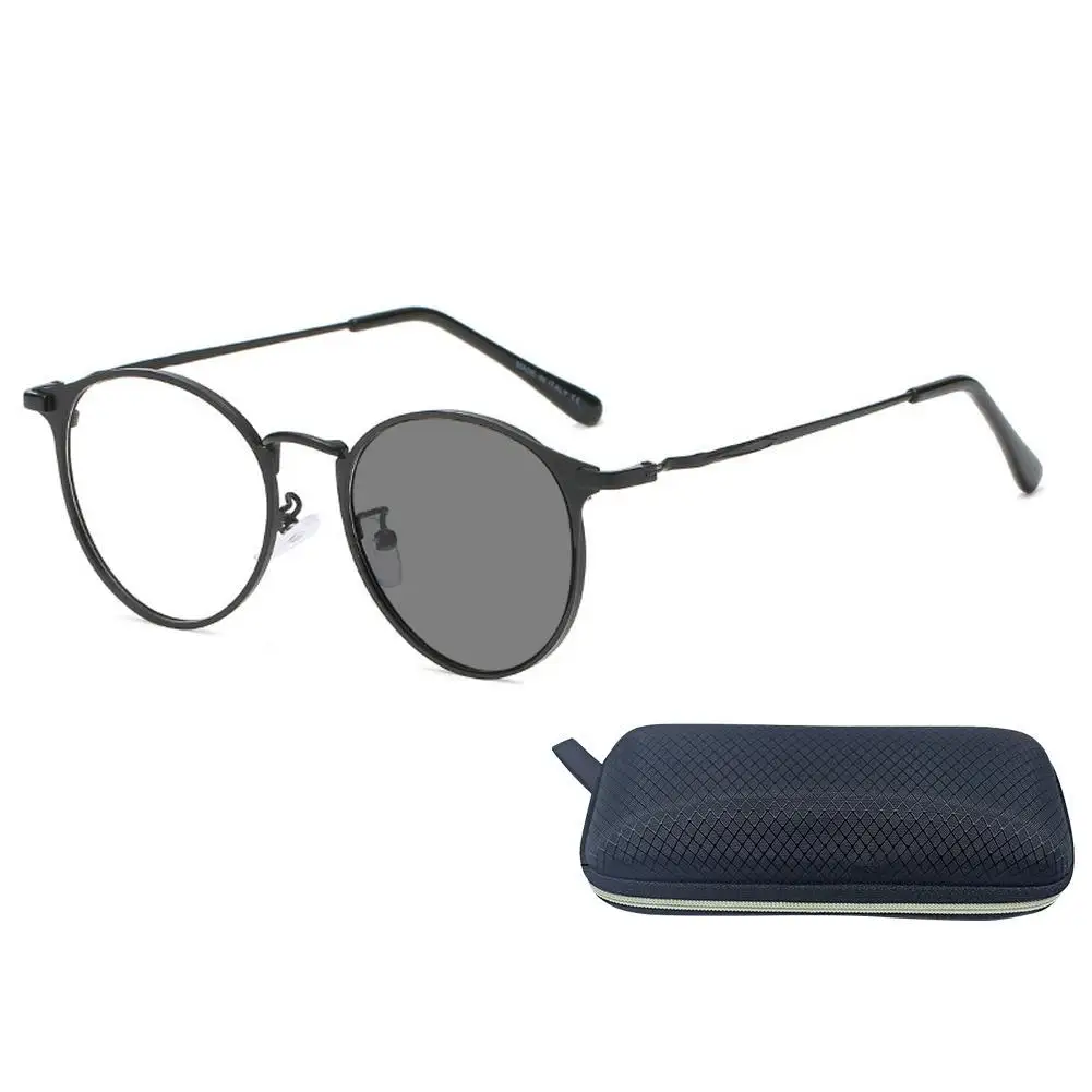 

Color Changing Sunglasses Retro Round Fashion Blue Light Blocking Glasses Sunglasses for Men Women Shades Lightweight Anti-UV