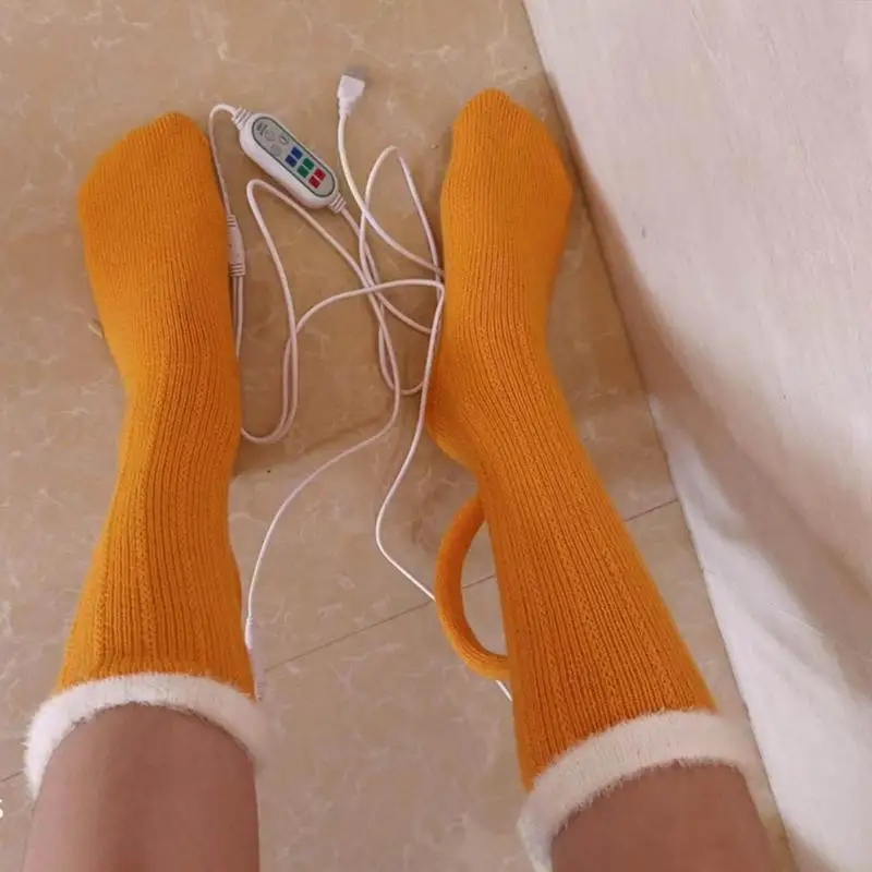 Heated Socks For Skiing Washable Heated Sock For Men Women Charging Beer Glass Electric Socks For Winter Ski Camping Hiking