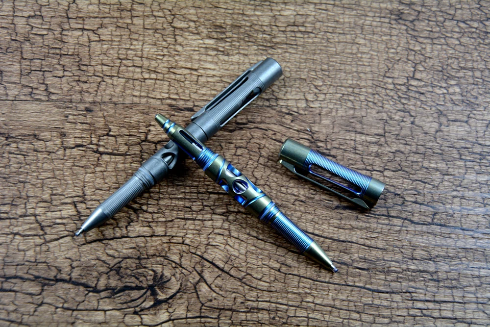 Тактическая ручка TWOSUN Defense синяя TC4 уличный инструмент из титанового сплава EDC PEN52