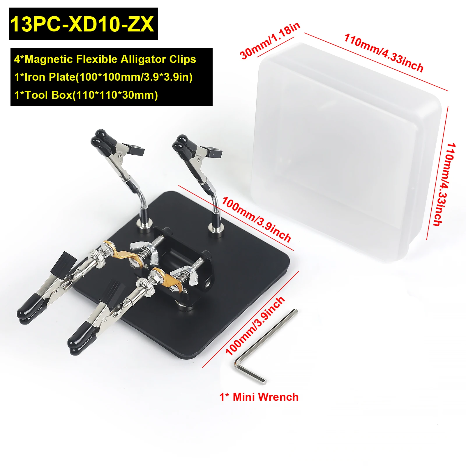 

Рука помощи при магнитной пайке NEWACALOX 360° ° Вращающееся противоскользящее основание для пайки, инструмент для ремонта электроники