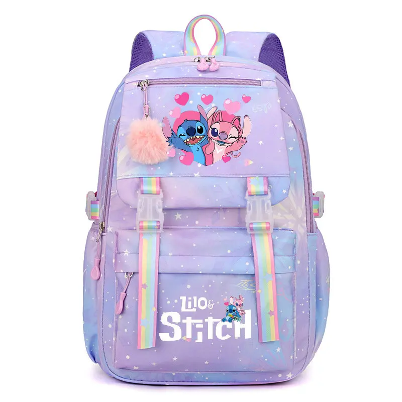 Фото Женские рюкзаки HotLilo и Stitch, женский рюкзак, дорожная сумка, рюкзаки, школьная сумка для девочек-подростков, сумка для книг, Mochila №1